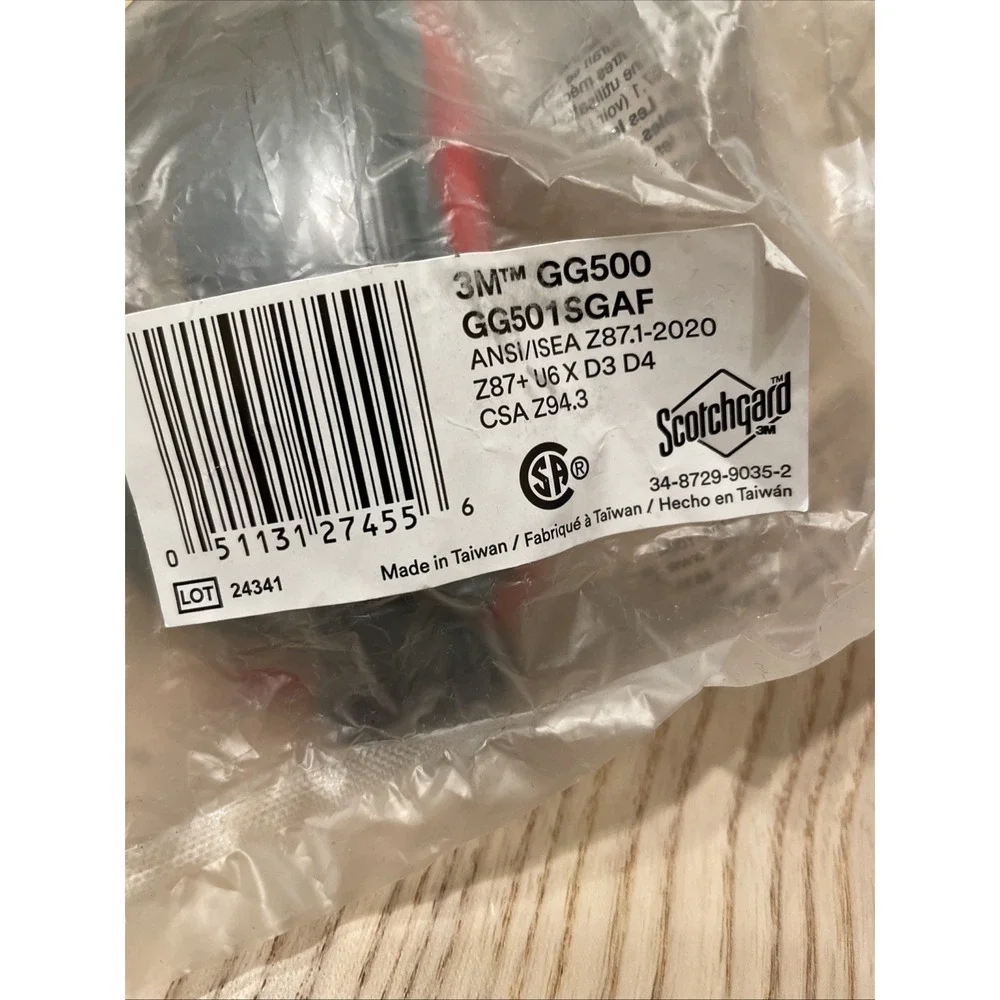 3M  Safety Goggles GG500 Series Scotchgard Eye‎ Protection Anti-Fog Coating NEW